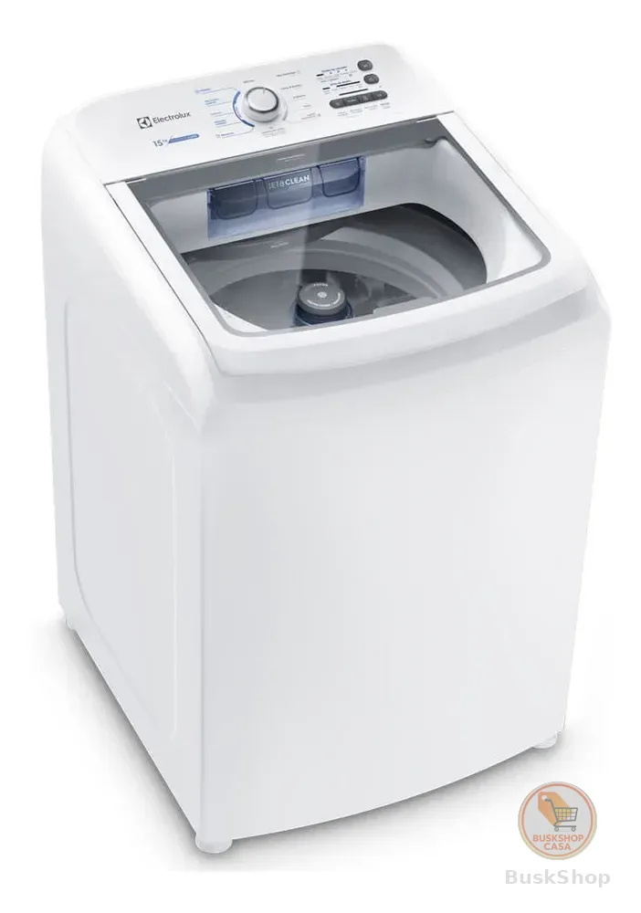 Máquina de Lavar Electrolux 15kg Branca Essential Care com Cesto Inox e Jet&Clean LED15