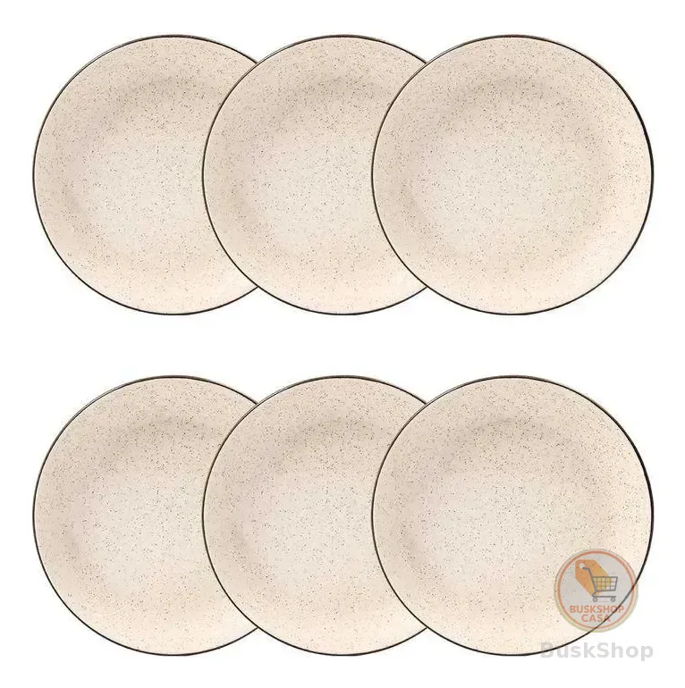 Jogo De 6 Pratos Fundos 20,5 Cm Oxford Flat Duna