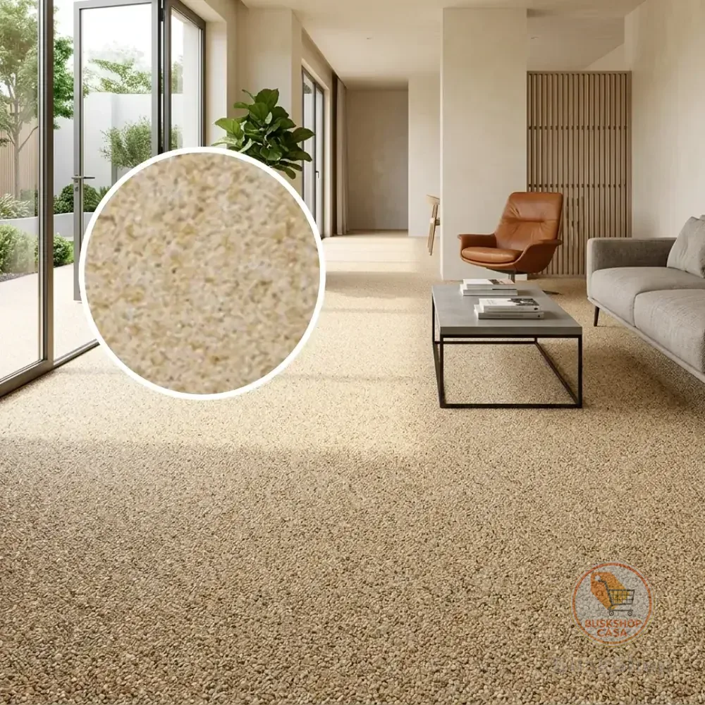 Piso Fulget Pedras Naturais 20kg  Área Interna E Externa Palha Brilhante