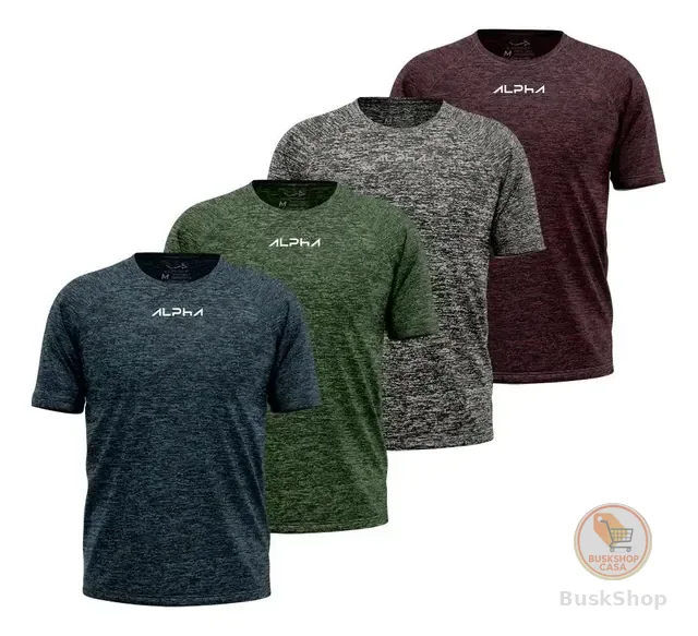Kit 4 Camisetas Dry Alpha Masculina