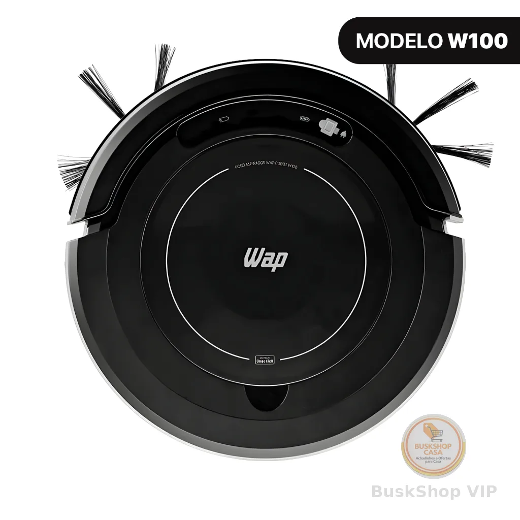 Aspirador de Pó Robô WAP Robot W100 3 em 1 Antiqueda Bivolt 17W