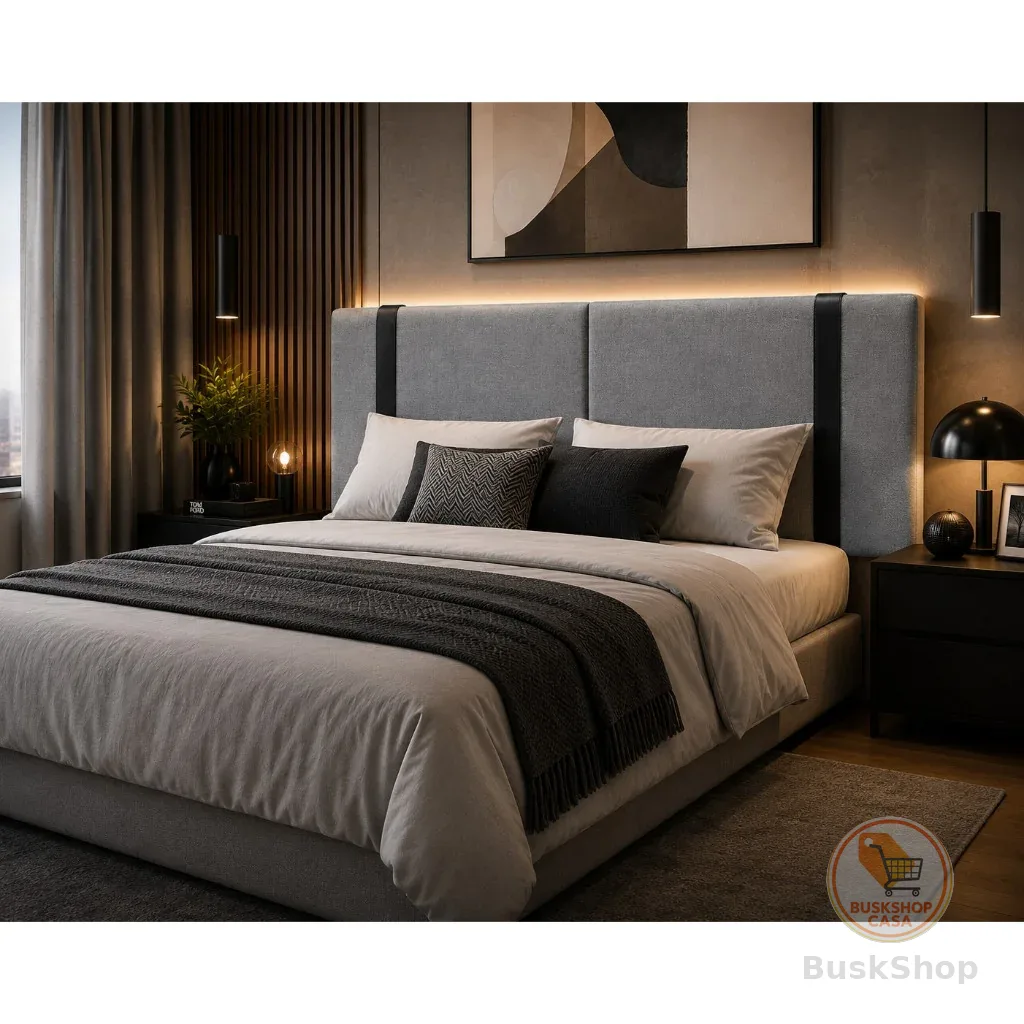 Cabeceira Painel Linho/Courino Casal Queen Solteiro - Várias Cores Cama Box