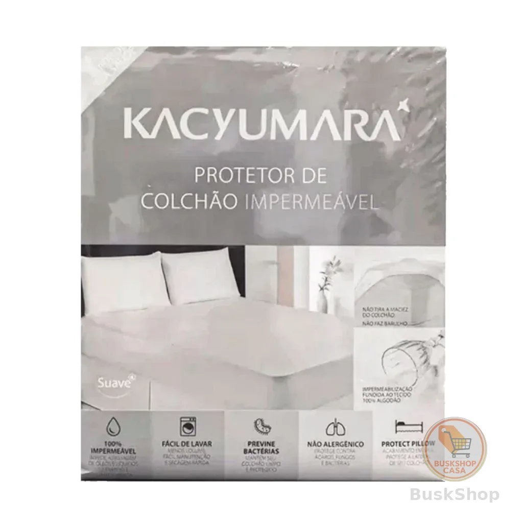 Capa Protetora de Colchão Solteiro Impermeável 100% Algodão Kacyumara Geriátrica Antibacterias