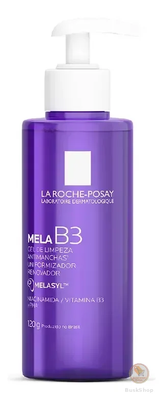 Gel de Limpeza Facial Antimanchas Uniformizador com Melasyl, Niacinamida e PHA, Limpa Profundamente e Uniformiza o Tom da Pele, Mela B3 La Roche-Posay, 120g