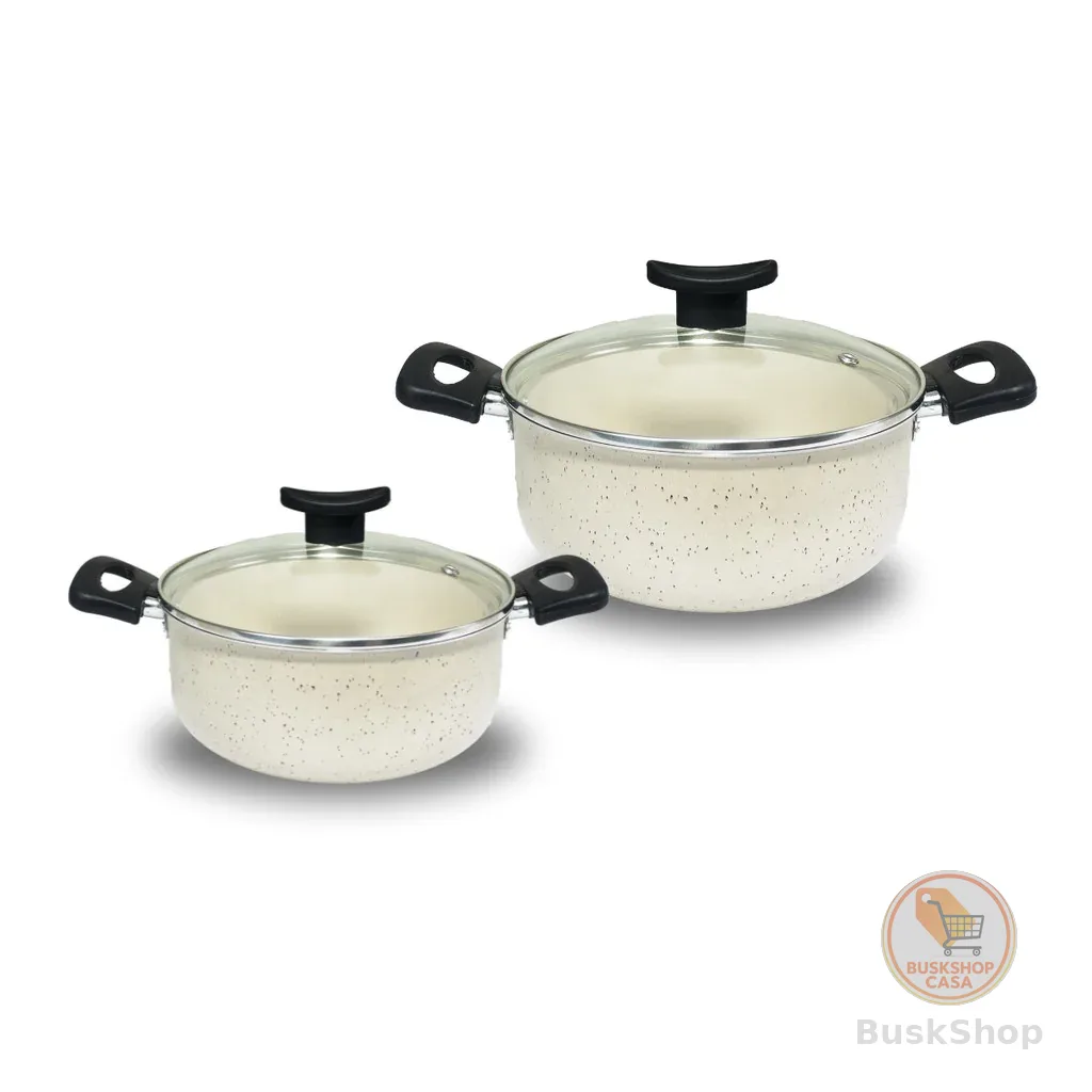 Conjunto 2 Panelas Caçarola Elegance Revestimento Teflon Pequena Antiaderente 5 Camadas
