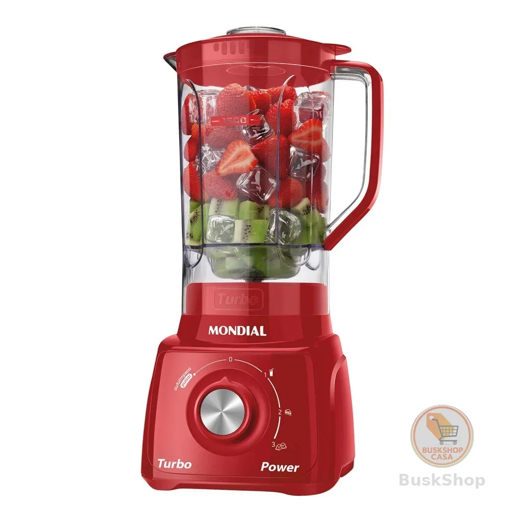 Liquidificador 3 velocidades 550W Turbo Power - L-99-FR - Mondial