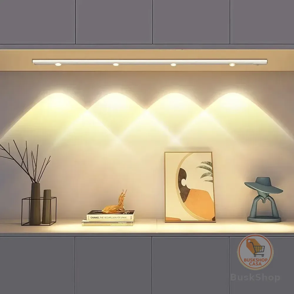 Luminária Lâmpada LED Sensor de Presença Luz Noturna 60cm Branco