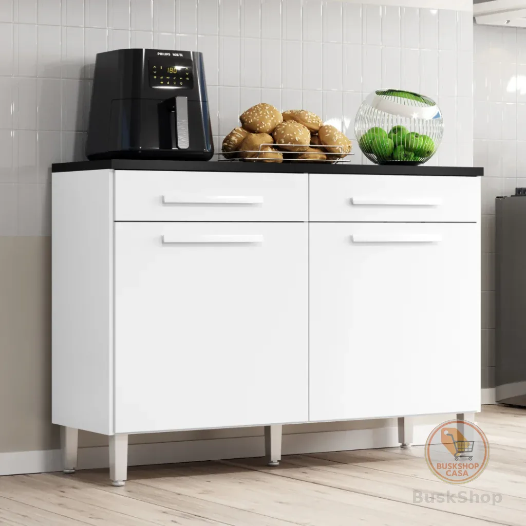 Balcão  De Cozinha 2 Portas 2 gavetas 1,20m