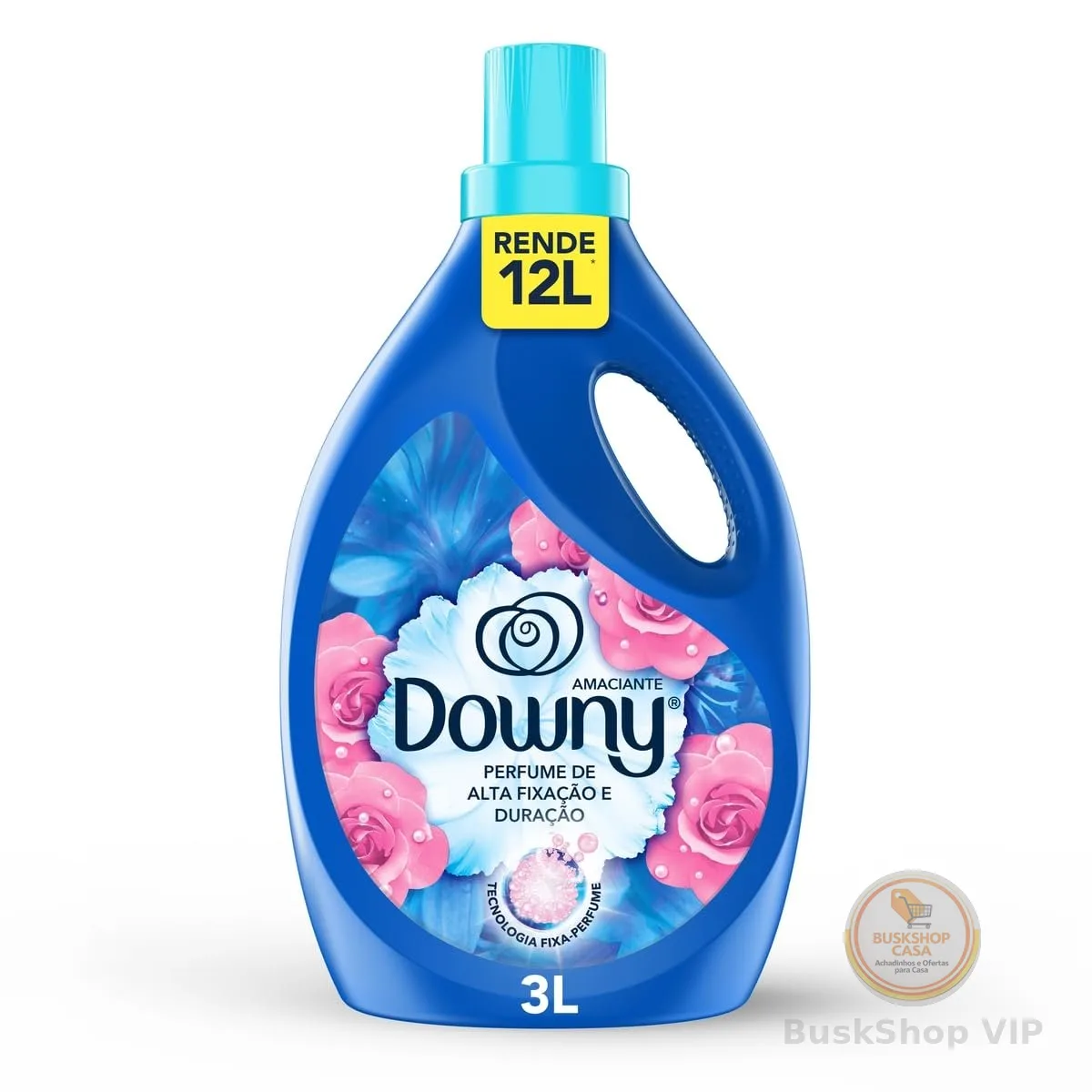 Downy Amaciante Concentrado Brisa de Verão 3L, Rende 12L, Perfume com Notas de Flores e Ar fresco