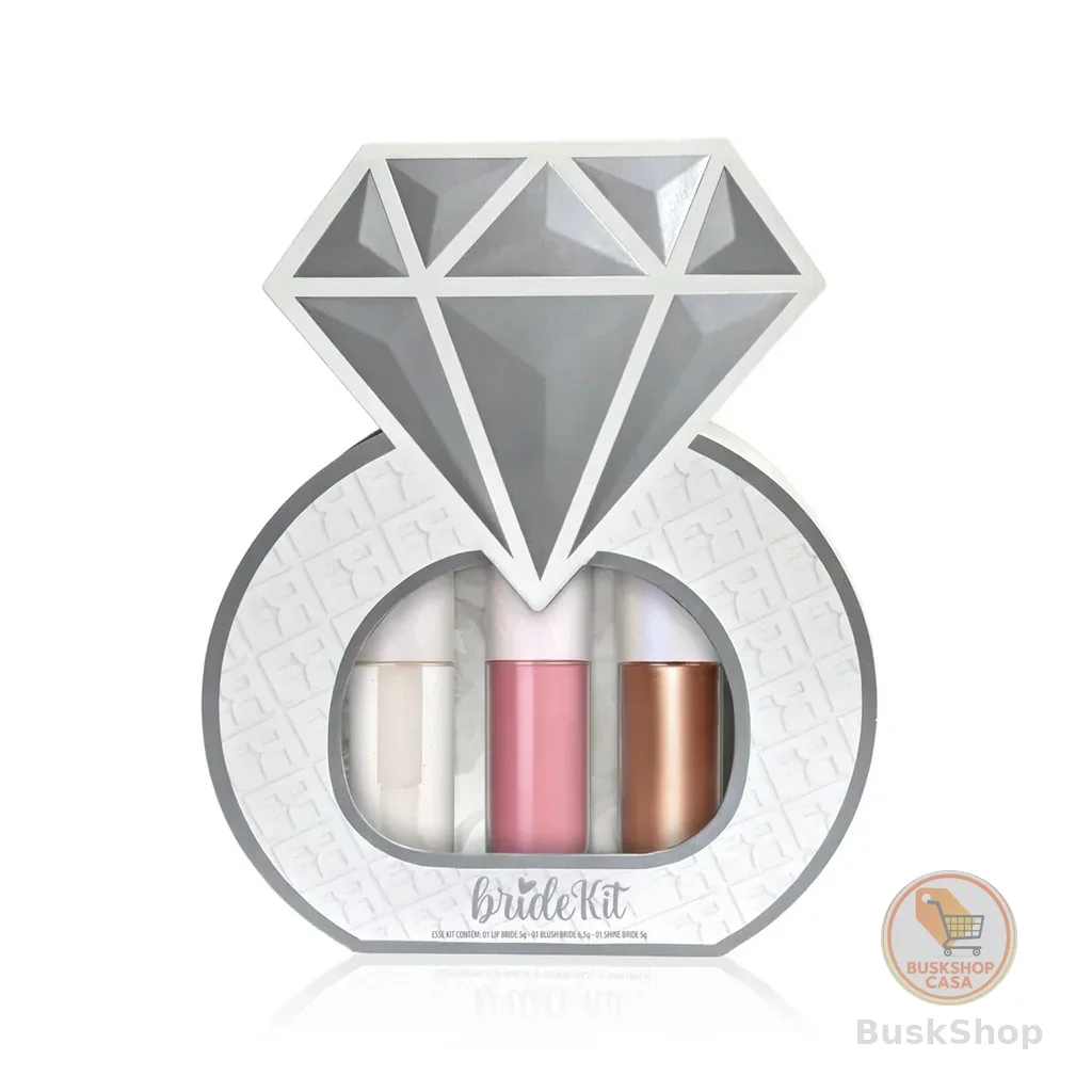 Kit Bride Franciny Gloss Iluminador E Blush Casamento Prata
