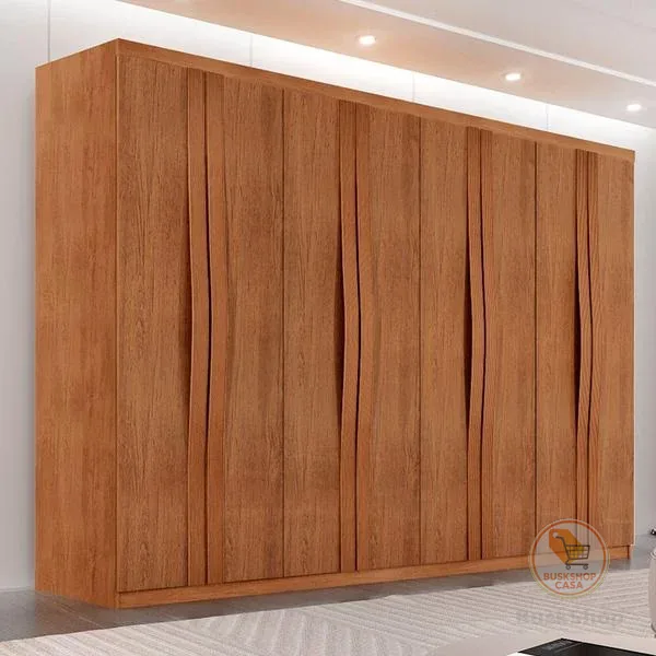 Guarda Roupa Casal Dunas com 8 Portas e 4 Gavetas MDF Moderna