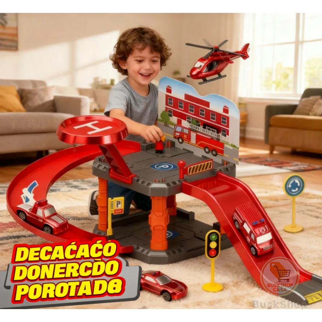 Brinquedo de Estacionamento para Crianças – Cidade, Pista e Estacionamento