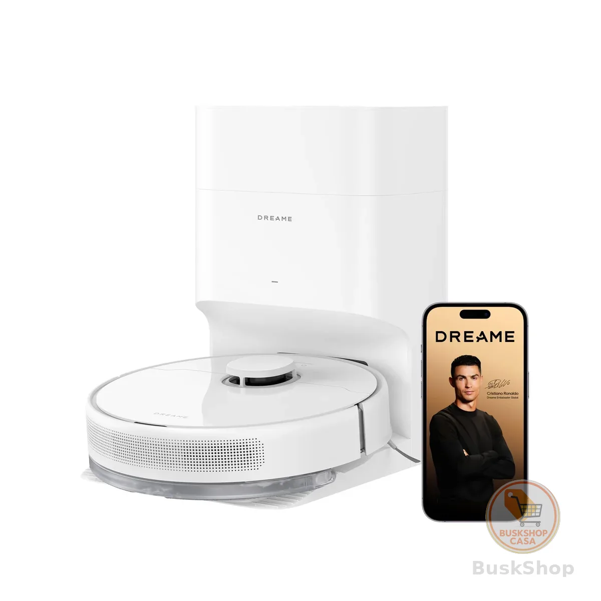 DREAME D10 Plus Gen 2 Robô Aspirador e Mopa com Base de Autolimpeza para 90 Dias de Limpeza, Sucção de 6000 Pa e Navegação LiDAR, Desvio de Obstáculos, Conexão Wi-Fi, 127v
