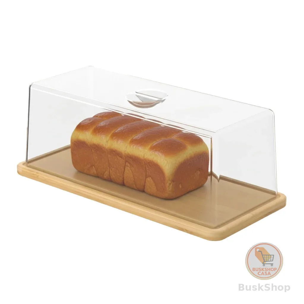 Porta Pão em Bambu com Cúpula Linha Brisa Coza - Mesa Posta