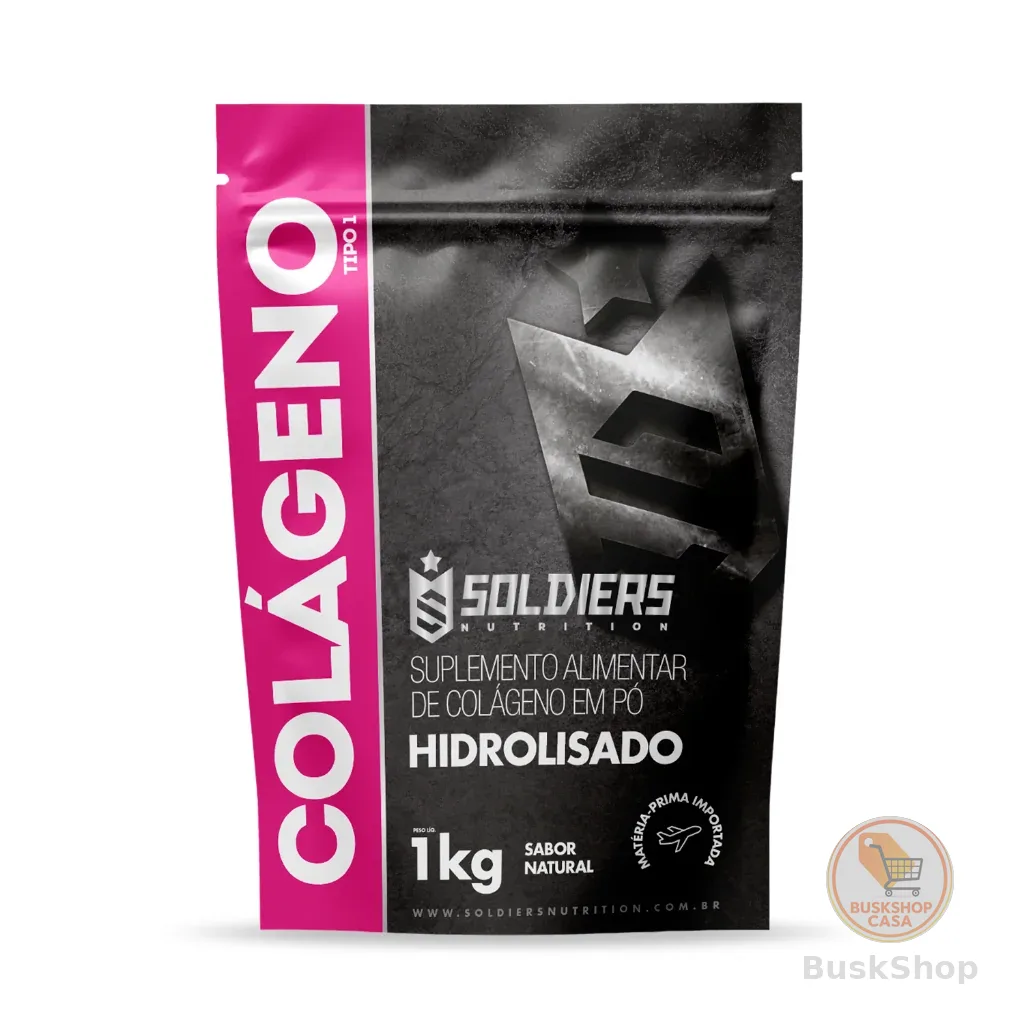 Colágeno Tipo 1 Hidrolisado 1kg 100% Puro Importado Soldiers Nutrition Beleza Pele Unhas Cabelos