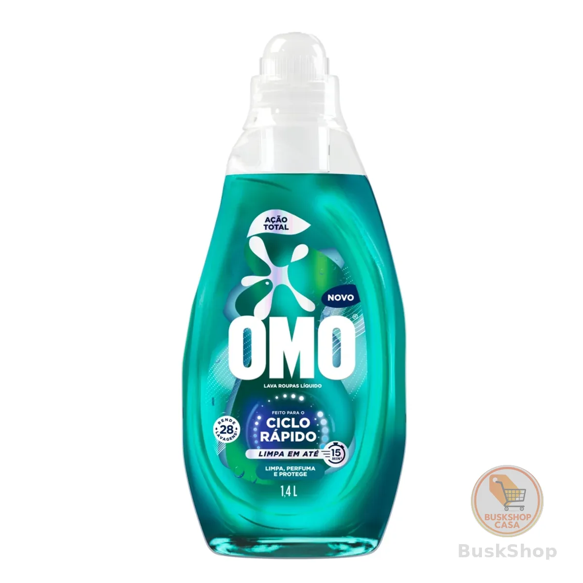 Lava-Roupas Líquido Omo Ciclo Rápido Ação Total Frasco 1,4l