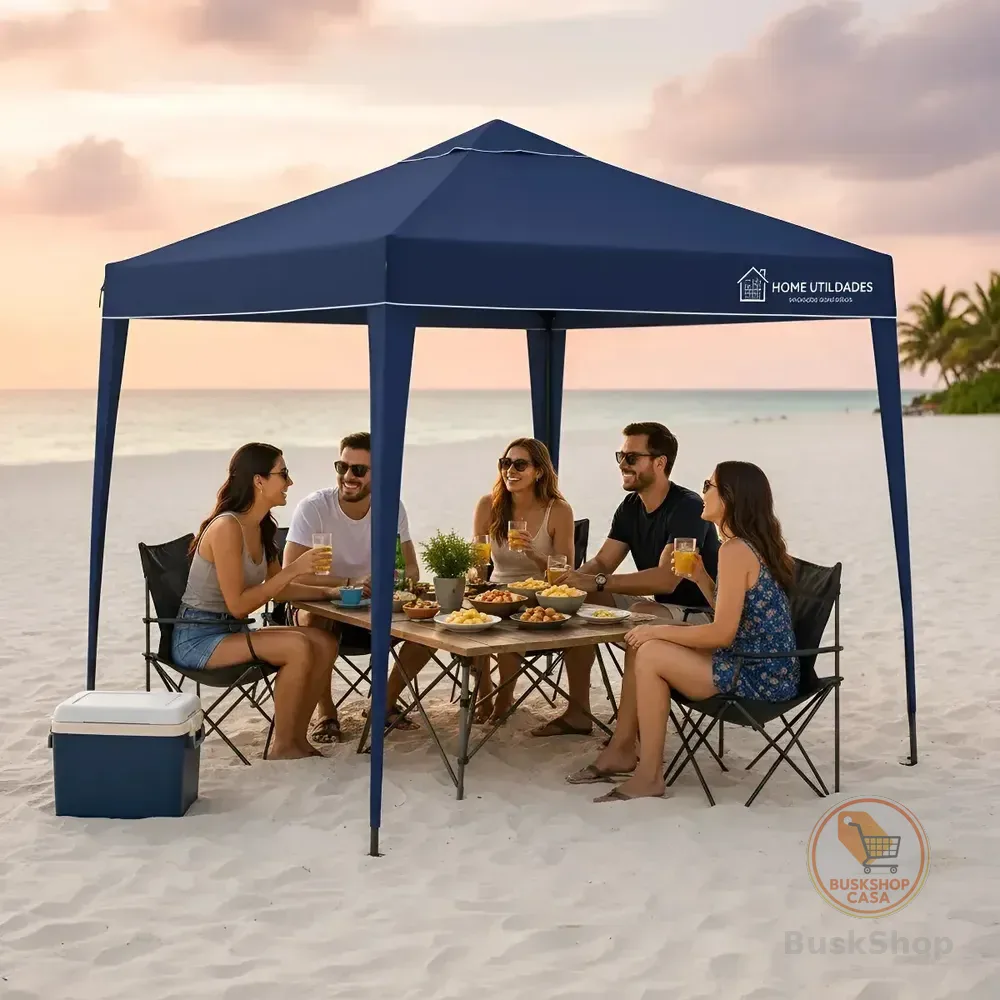 Tenda Gazebo Dobrável 3x3m Sanfonada Articulada com Proteção UV
