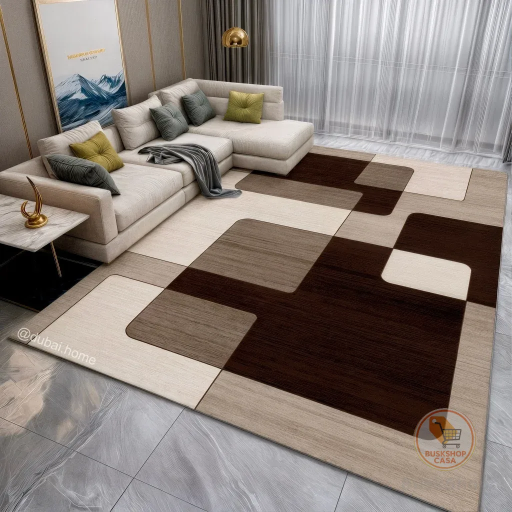 Tapete Estampado Belga Antiderrapante 1,50m x 1,00m Para Sala Quarto - Coleção Exclusiva