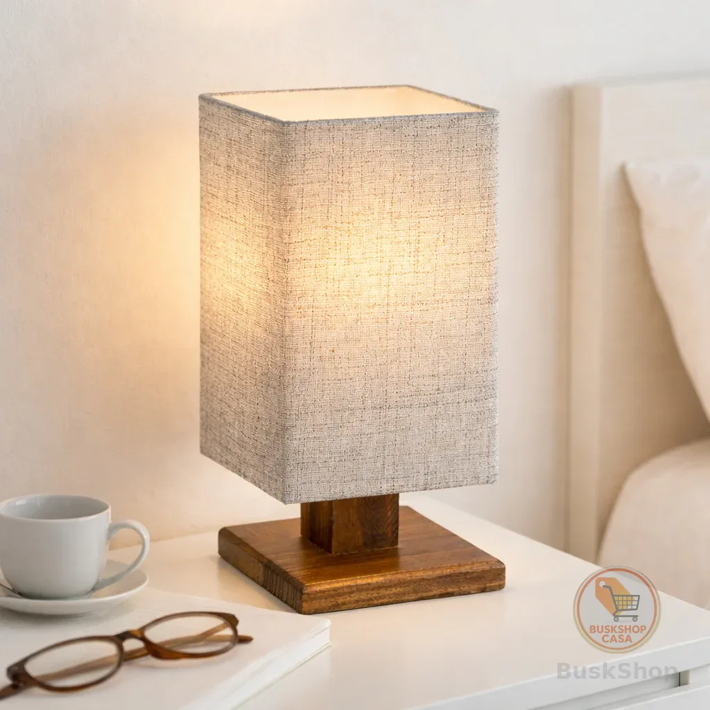 Abajur Luminária De Mesa Quarto Cabeceira Escritório Leitura Moderno Rústico Decoração LED