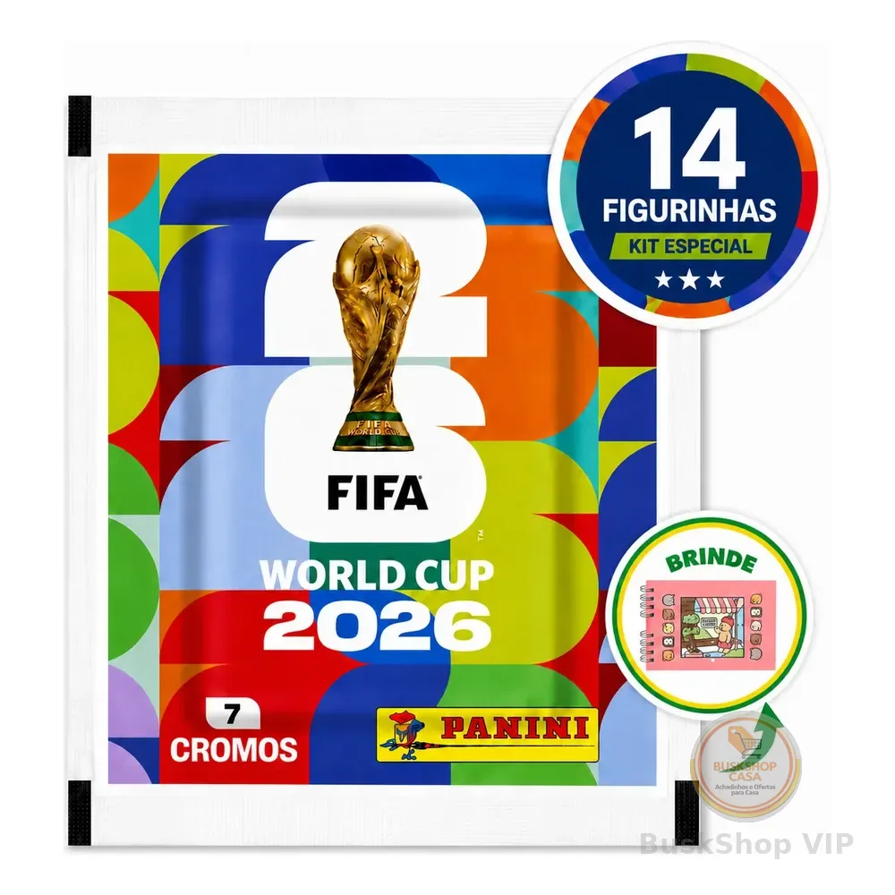 Envelope Figurinhas Álbum Copa Do Mundo Fifa 2026 2 Pacotes Figurinha Copa Copa 2026