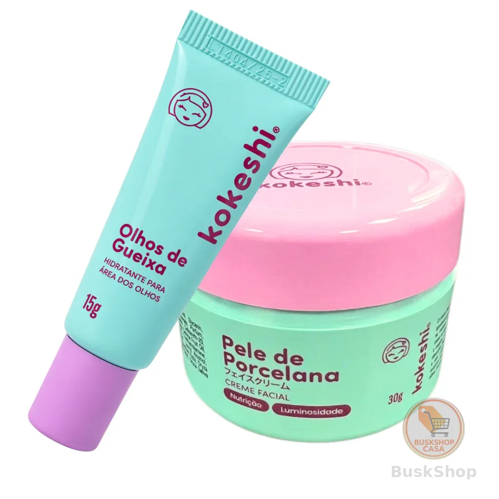Kit Dupla Renovadores Faciais Kokeshi Pele Porcelana Olhos Gueixa