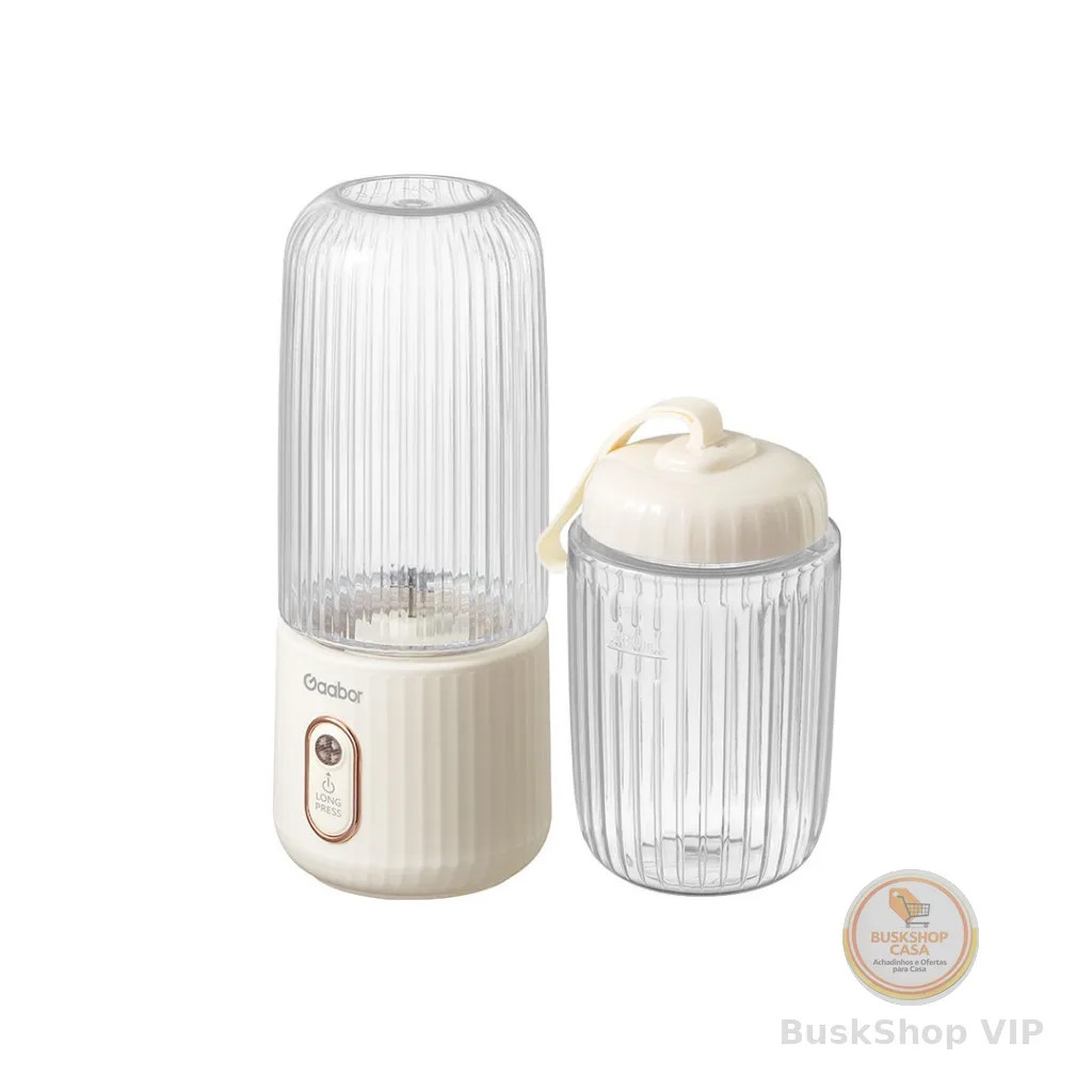 Gaabor Espremedor de Frutas Portátil USB de Bolso 4 Lâminas Bateria de Grande Capacidade 350ml+280ml FP03T