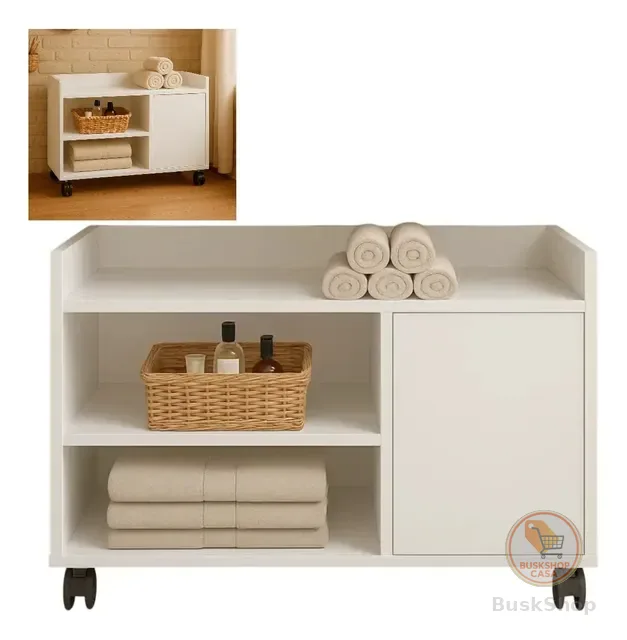 Armário Gabinete Versátil Para Banheiro Lavabo 40x60 Rodízio