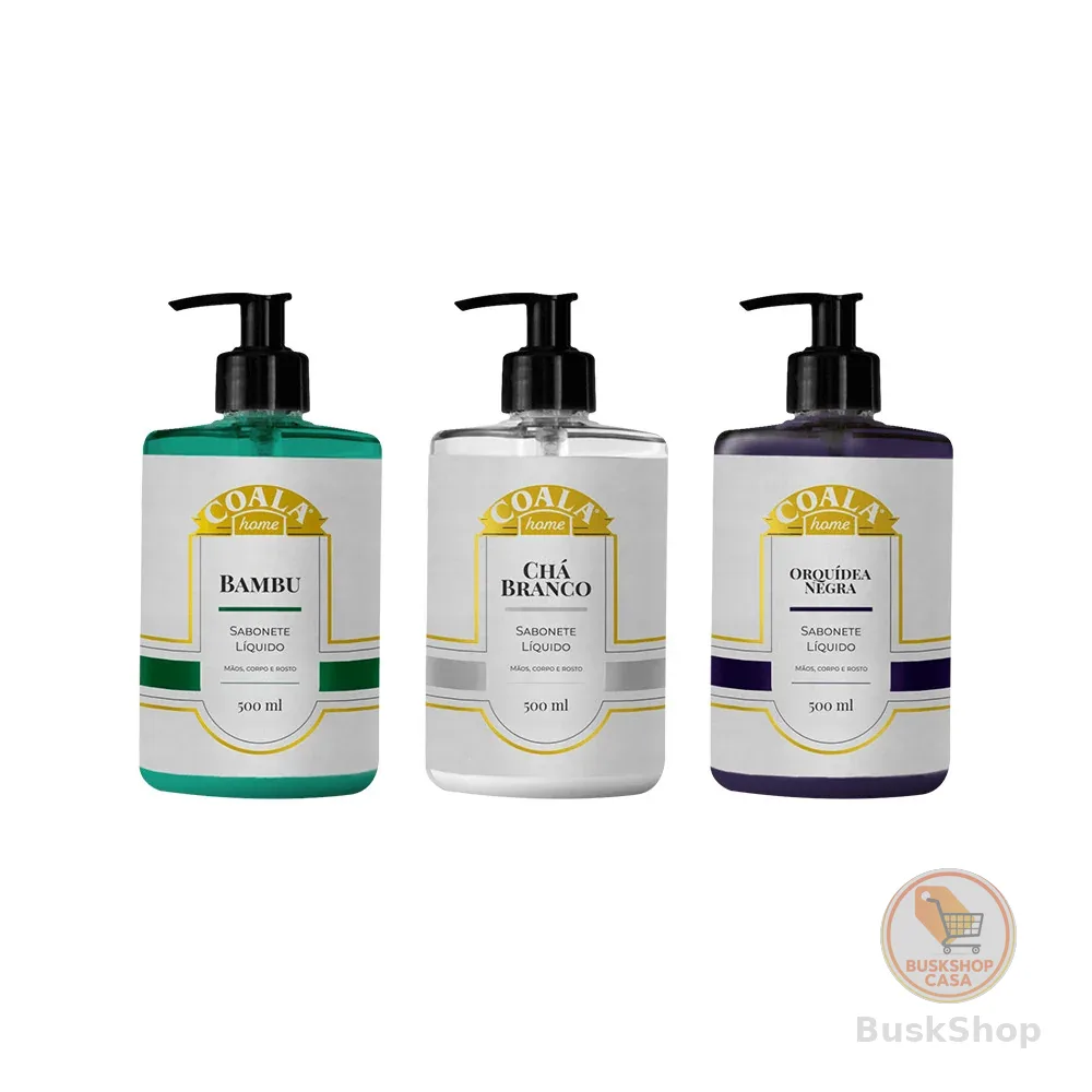 Kit 3 Sabonetes Coala Home + Bambu + Chá Branco+ Orquídea Negra