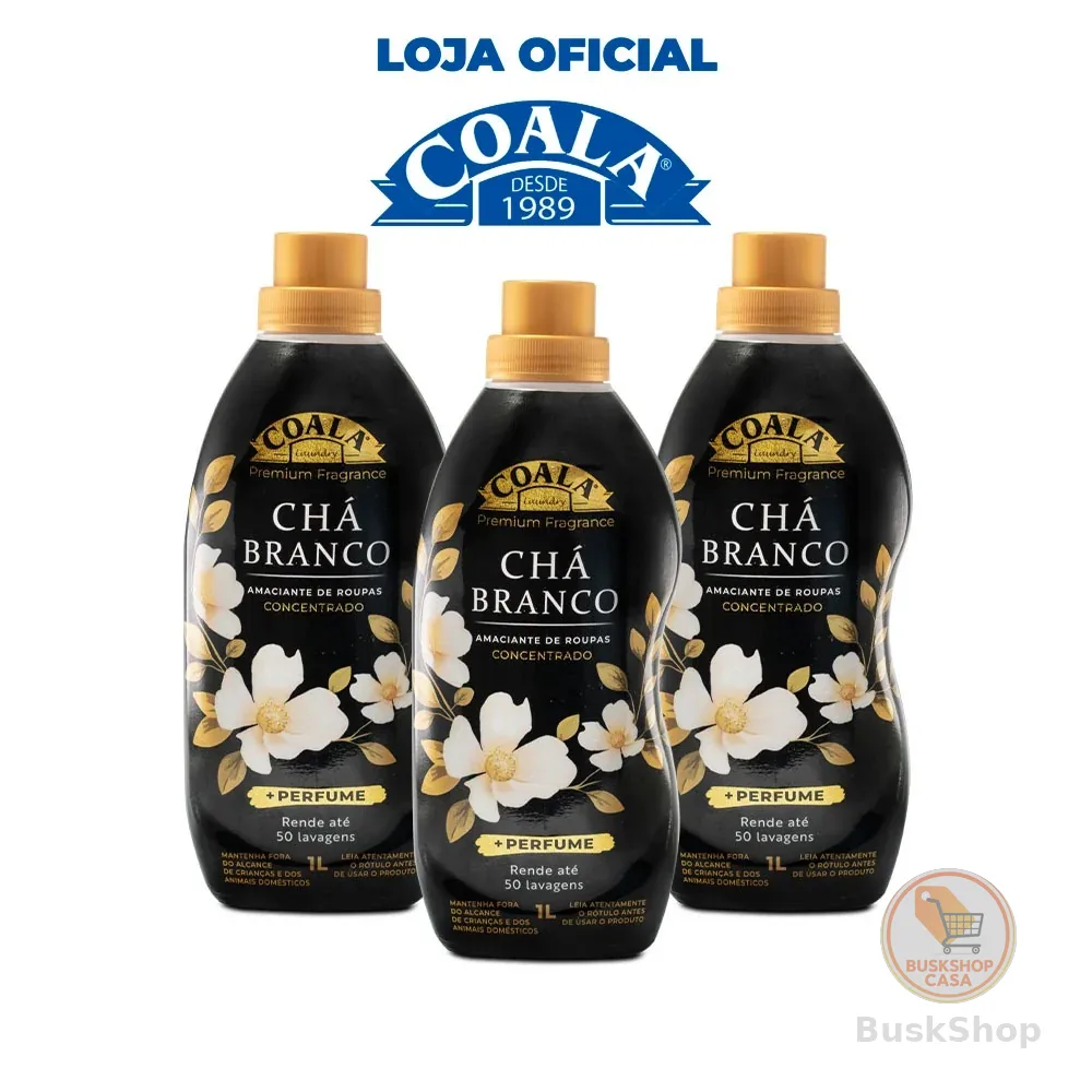 Kit Coala Laundry 3 Amaciantes - Chá Branco 1L