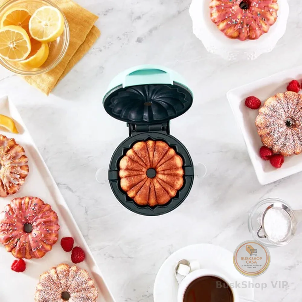 Mini Máquina de Assar Bolo Elétrica Antiaderente Quiche/De Forno/Eggette Maker Mini Ferro 110V-lemon