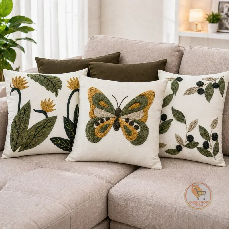 Kit 5 Capas de Almofadas Decorativas e Estampadas 45x45 confortável