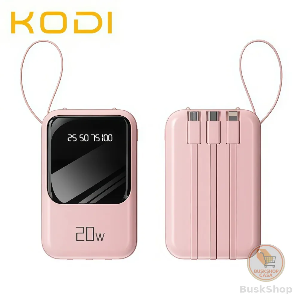Carregador Portátil 10000mah con 4 cables de carga rápida Banco de energía digital LED-A6