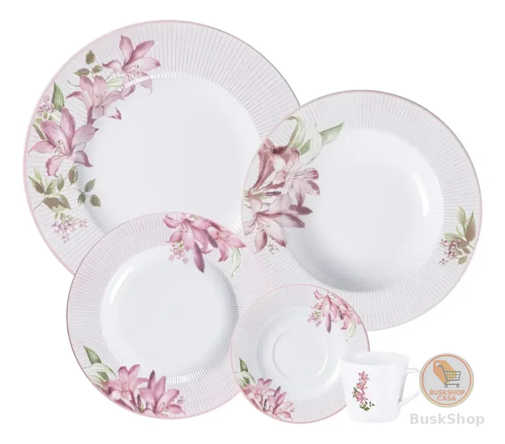 Aparelho De Jantar Tramontina Poème Em Porcelana 20 Peças