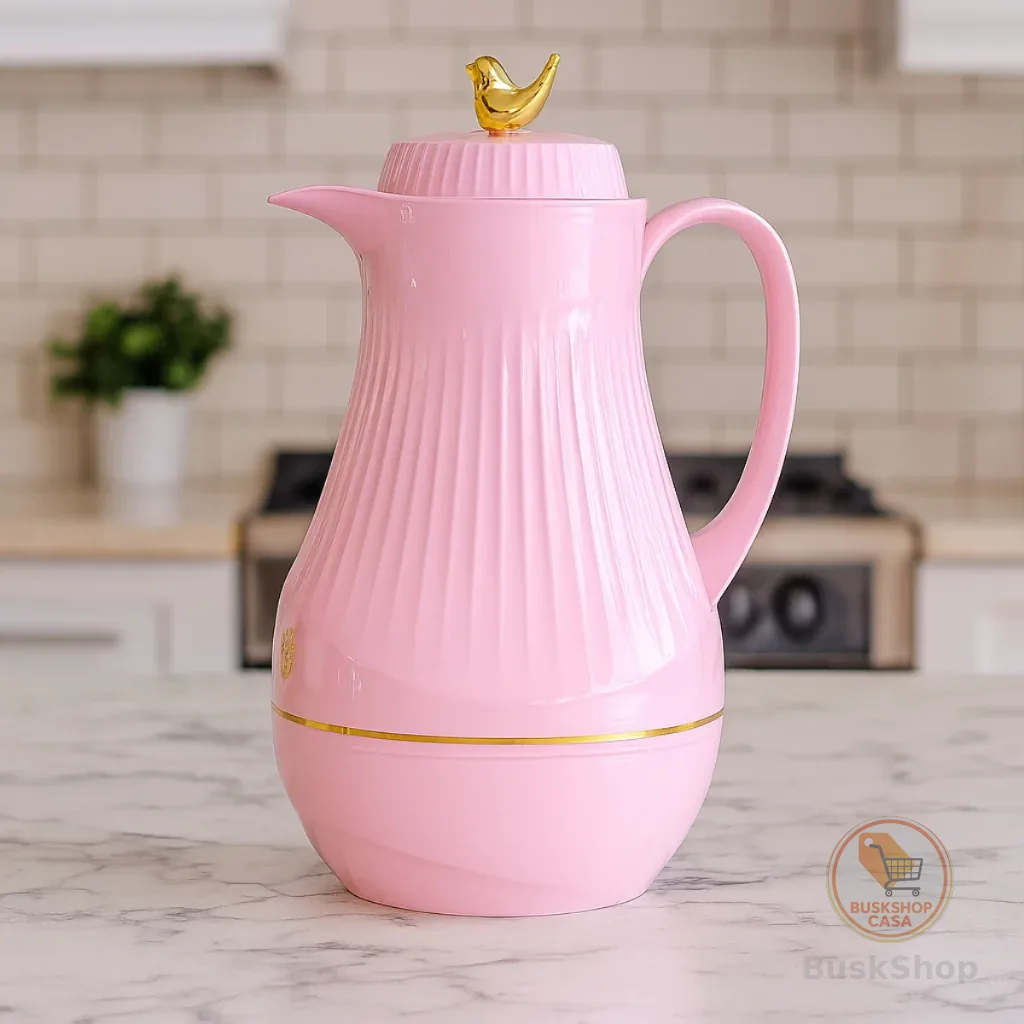 Garrafa Térmica 1 Litro Luxuosa Chique Ampola Vidro Com Rosca Passarinho Luxo Detalhada