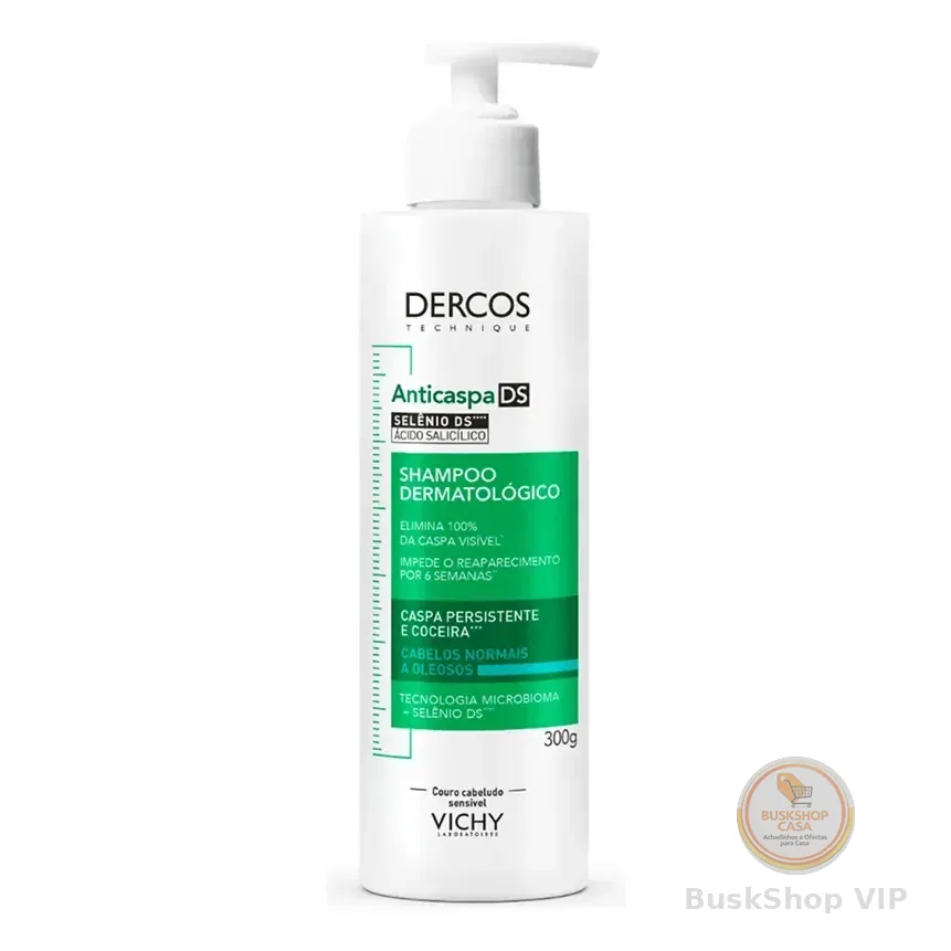 Shampoo Anticaspa Para Cabelos Normais A Oleosos Dercos Ds Vichy 300g