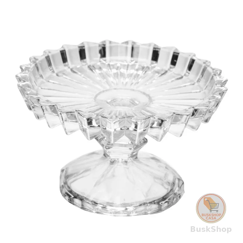 Prato com Pé para Doce Cristal Geneva 14cm Luxo - Wolff