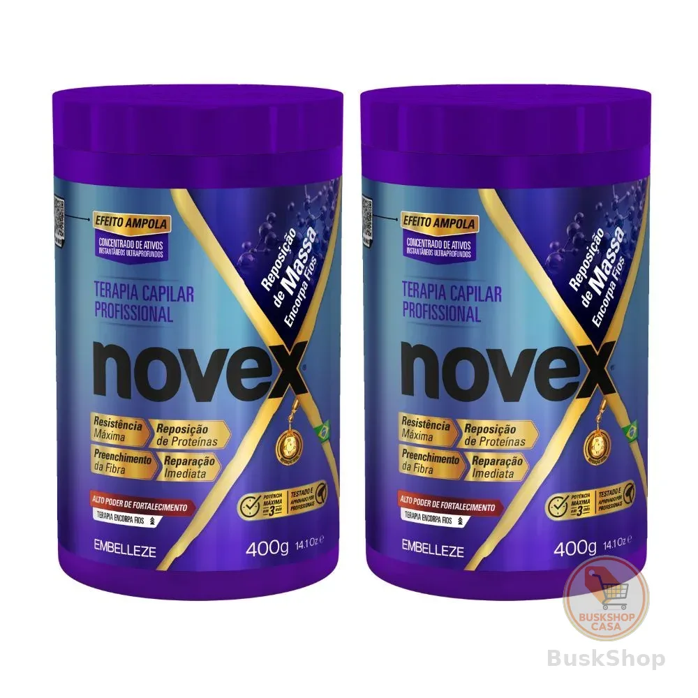 Kit 2 Creme de Tratamento Novex Reposição de Massa 400g