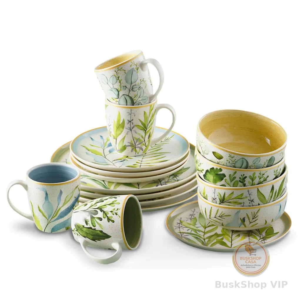 Aparelho De Jantar Siena Conjunto 16 Peças Cerâmica - Bhz Store