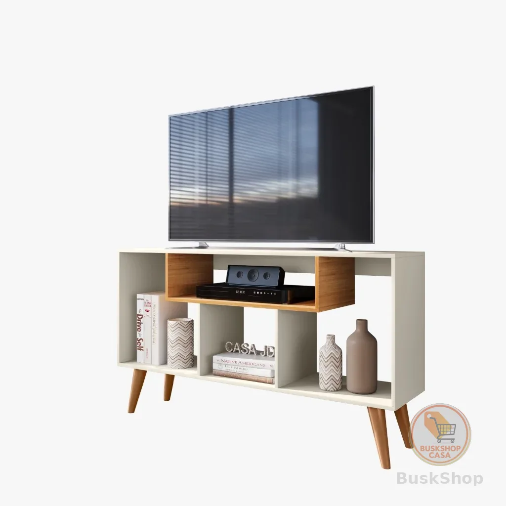 Rack para Sala/ Quarto TV Até 43 Pol. Retro Moderno Zaahraah - Várias Cores