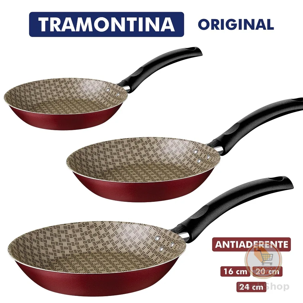 Frigideira Antiaderente 16 20 ou 24 cm Tramontina Turim com Textura Paris Starflon Max