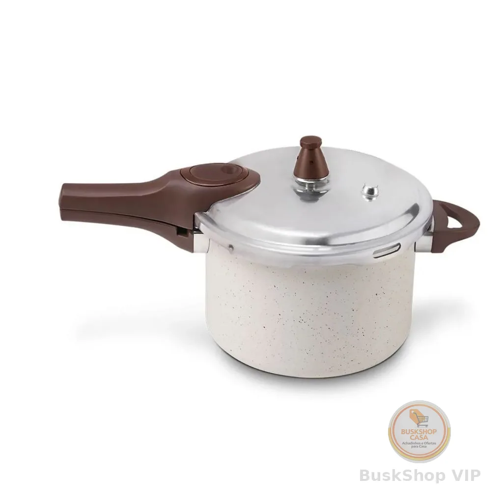 Panela de Pressão Com Indução Brinox Pressure 4,2 L - 20x14,5 cm Vanilla