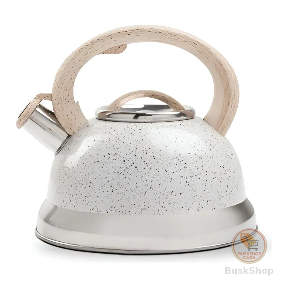 Chaleira Bule Alumínio C/ Apito Roma Vanilla Brinox 2,7 L
