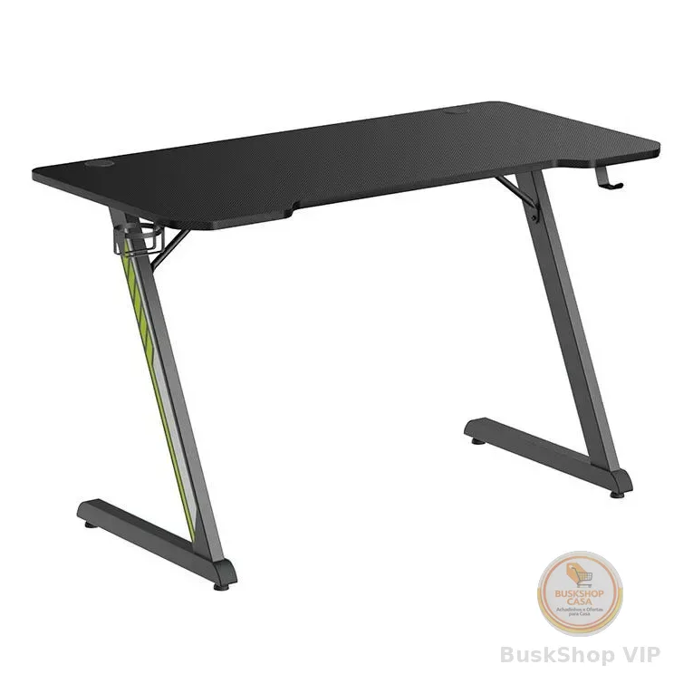 Mesa Gamer Brateck, 120cm, Preto, Brateck-gmd02e-1