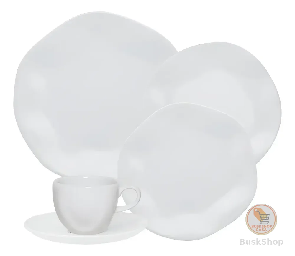 Jogo De Jantar Branco Ryo White 20 Peças Oxford Porcelanas