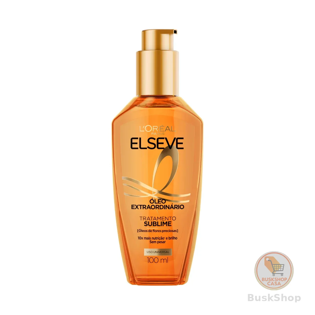 L'Oréal Paris Elseve Óleo Extraordinário Finalizador Capilar, Nutrição Profunda com 6 Óleos Preciosos, Anti-Frizz, Proteção Térmica até 230°C, Brilho Intenso para Todos os Tipos de Cabelo, 100ml
