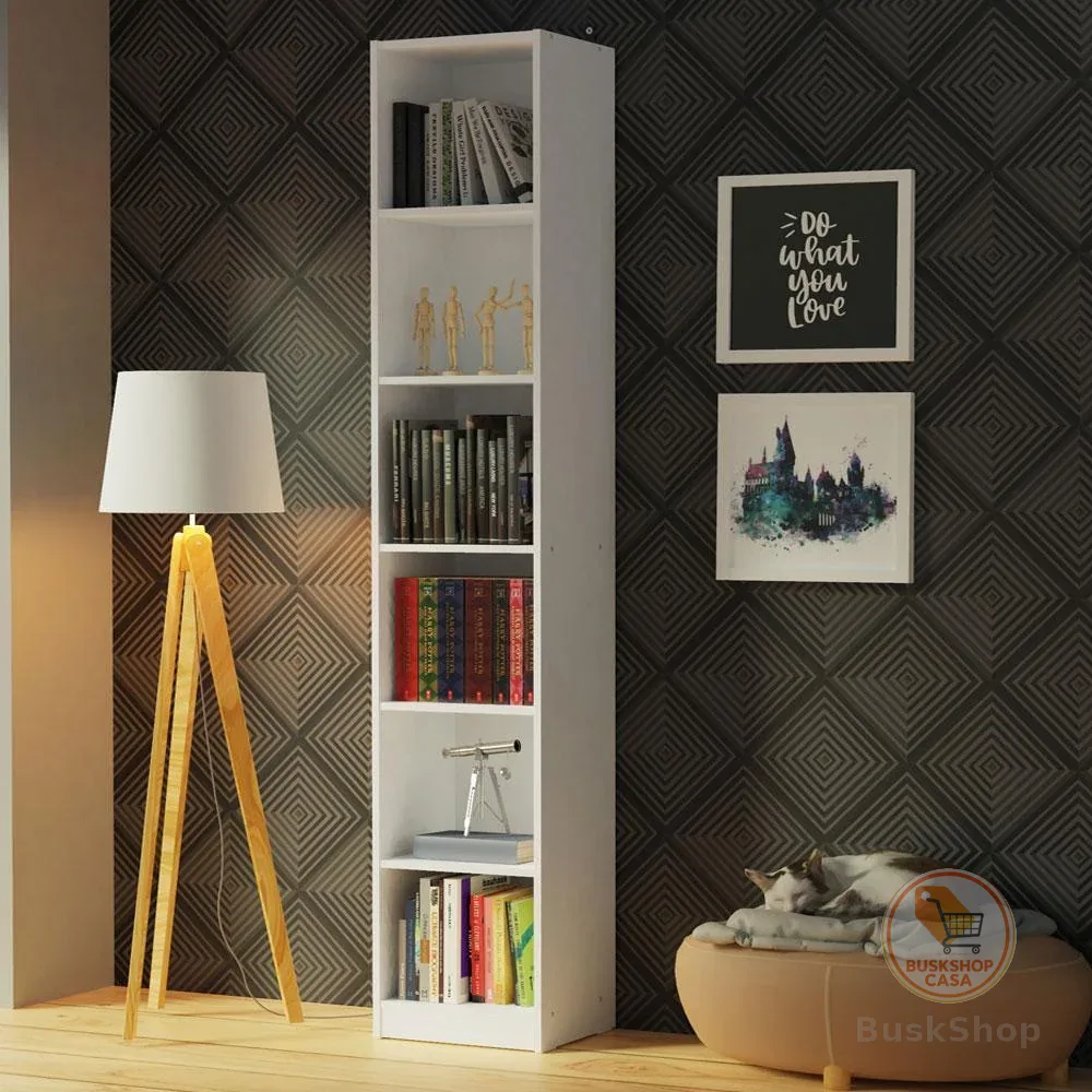 Estante Livreiro Madesa 6906 com 6 Nichos - Branco