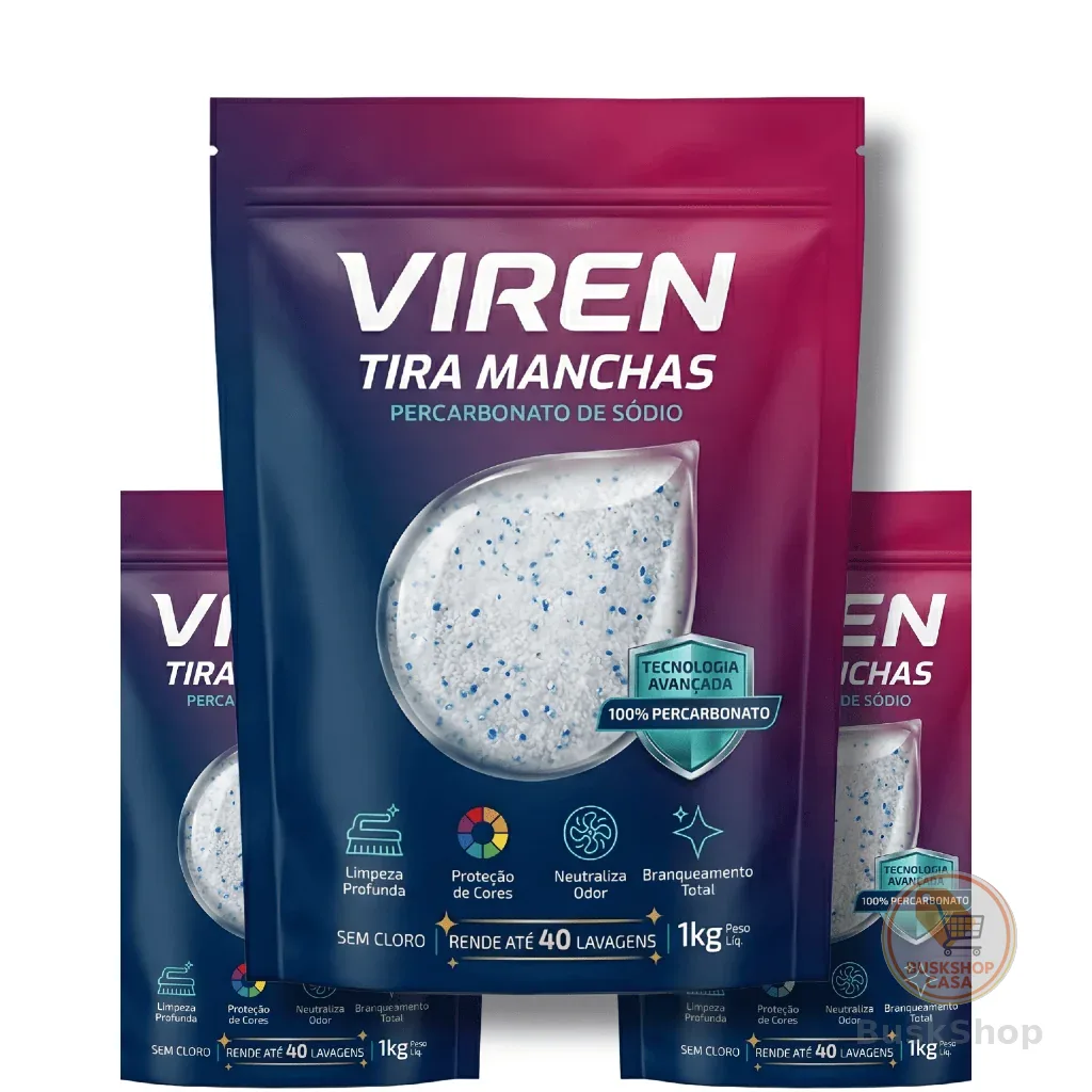 Percarbonato de Sódio 100% Puro - Tira Manchas Premium Roupas Brancas e Coloridas