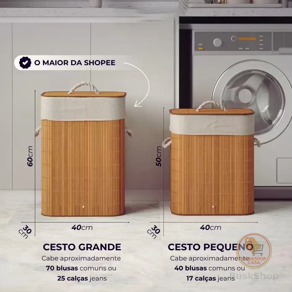 Cesto de roupa suja de bambu de 72 litros com tampa e alça, forro espesso, adequado para uso na sala de estar e no banhe