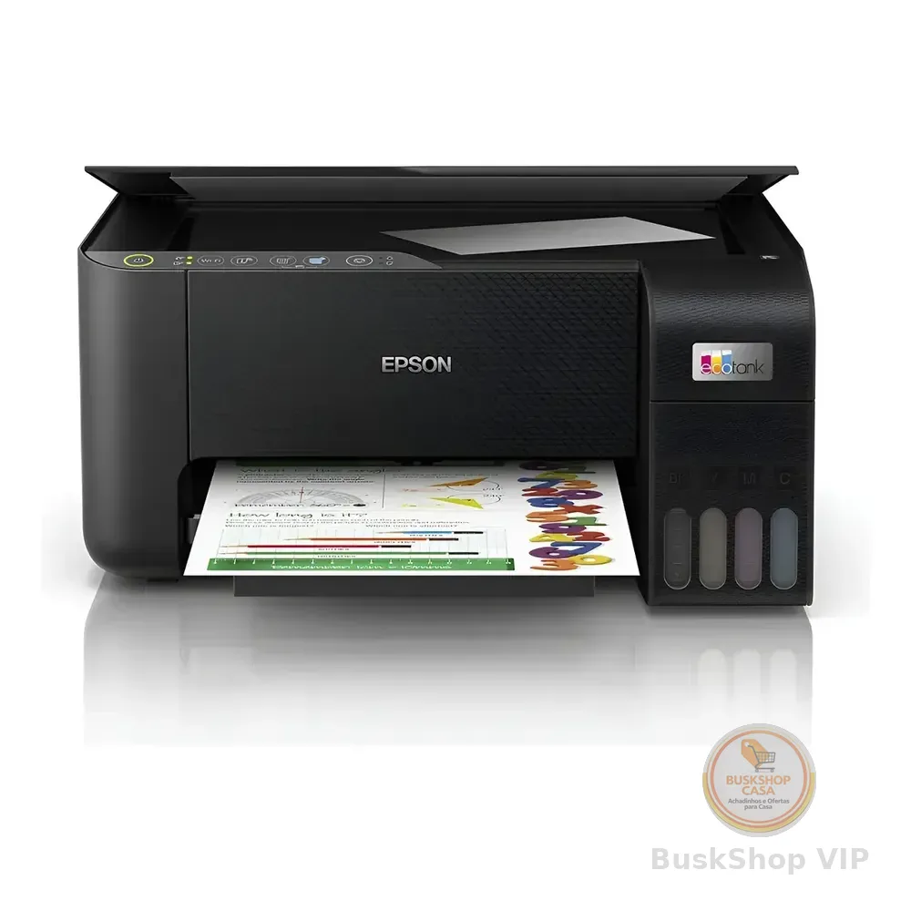 Impressora Multifuncional Cor Epson Ecotank L3250 Preto 127/220v