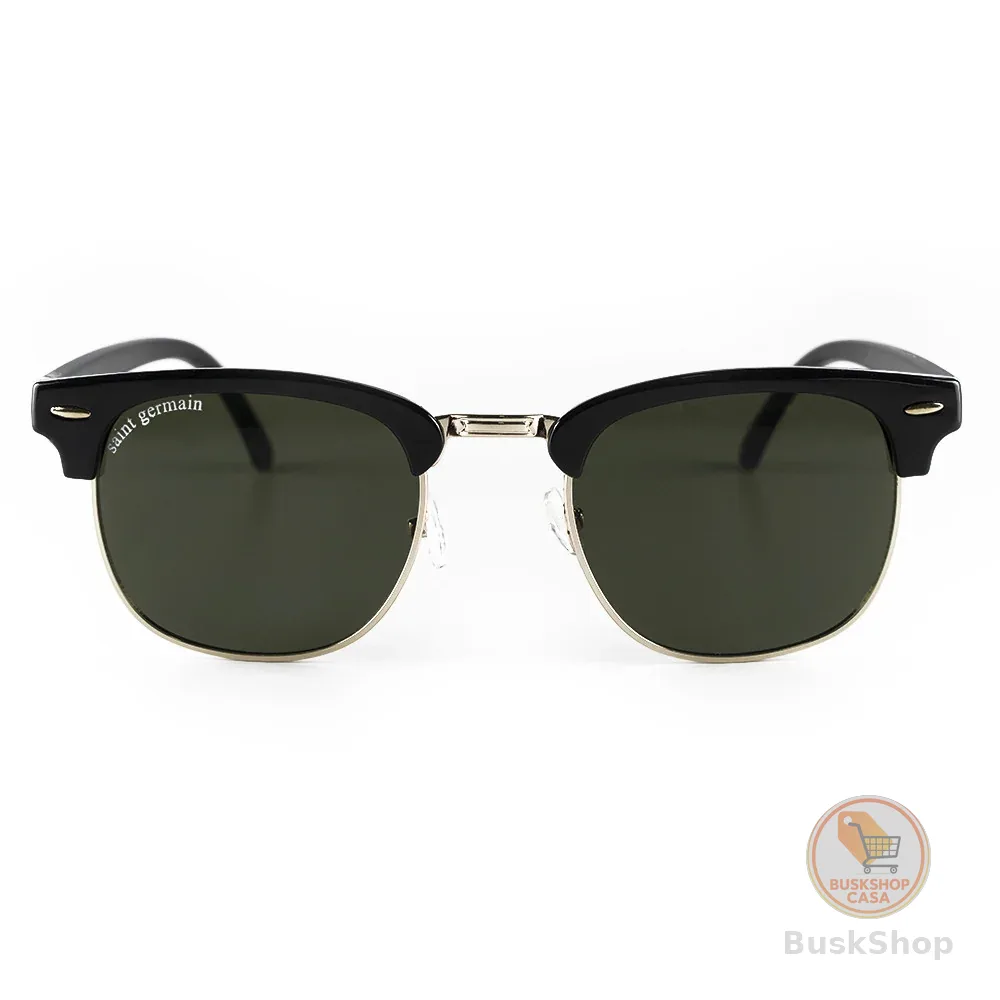 Óculos de Sol Preto Clássico Moda Quadrado Soho Green Black
